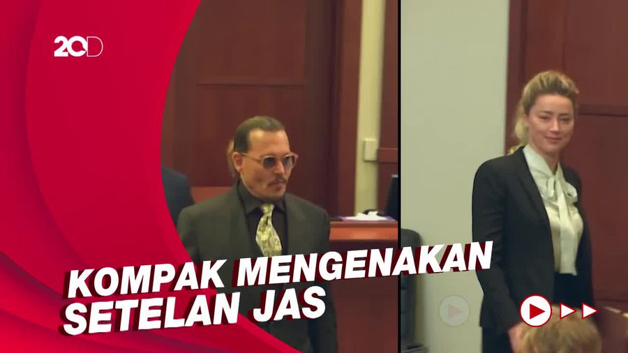 Gaya Johnny Depp dan Amber Heard di Sidang Pencemaran Nama Baik