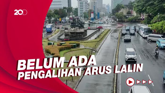 Jelang Demo, Lalin di Kawasan Patung Kuda Masih Normal