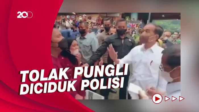 Momen Pedagang Pasar di Bogor Histeris Saat Curhat Pungli ke Jokowi