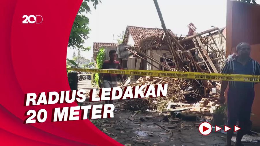 Bahan Baku Petasan Meledak, Satu Rumah di Sleman Luluh Lantak