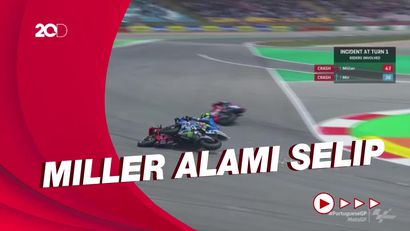 Detik-detik Miller-Mir Tabrakan di MotoGP Portugal