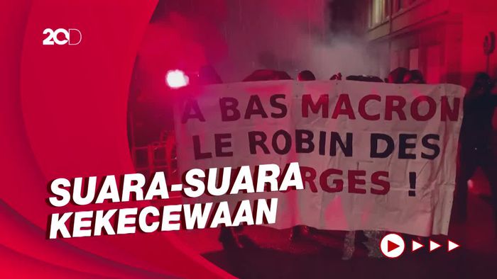 Kemenangan Macron Diwarnai Aksi Demonstrasi 