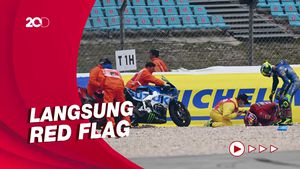 Momen 8 Pembalap Terlibat Kecelakaan di Moto2 Portugal