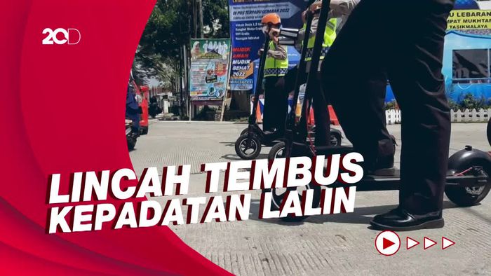 Polres Tasikmalaya Terjunkan Tim Skuter Listrik untuk Hadapi Arus Mudik
