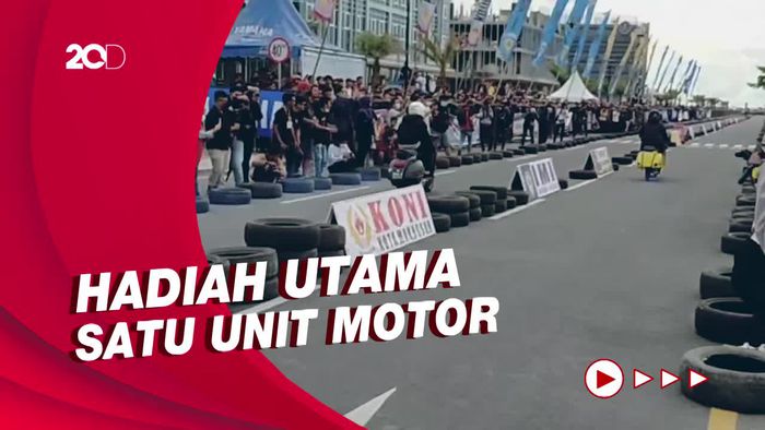 Ratusan Pembalap Liar di Makassar Adu Kecepatan di Arena Resmi