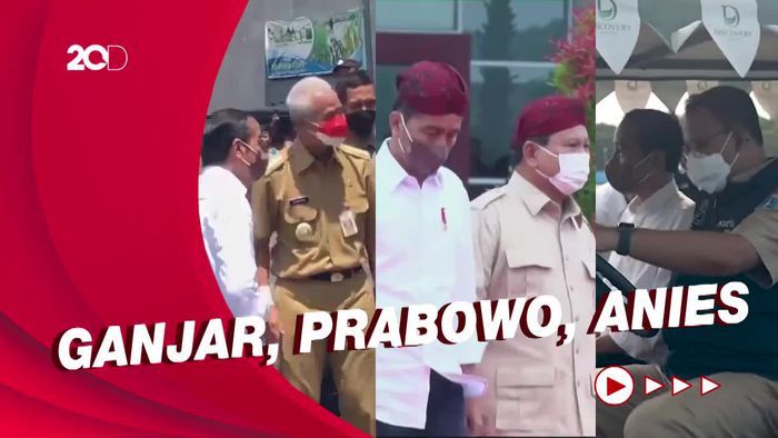 Saat Jokowi Mesra dengan 3 Bakal Capres Terkuat