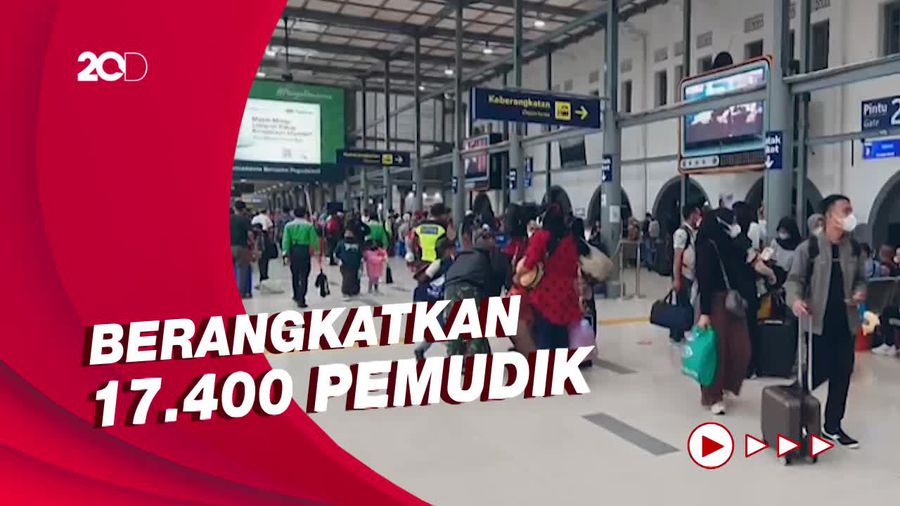 H-5 Lebaran, Stasiun Pasar Senen Makin Ramai Pemudik