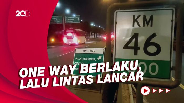 One way Diterapkan, Lalu Lintas di Km 47 Tol Jakarta-Cikampek Lancar