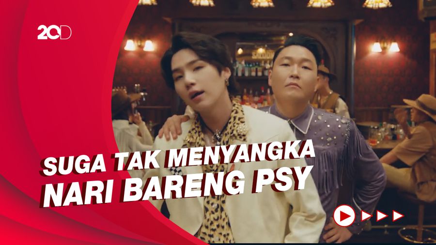 Cuplikan Aksi PSY ft Suga BTS di MV That That