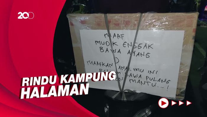 Ragam Pesan Unik Tertempel di Barang Bawaan Pemudik Bermotor di Merak