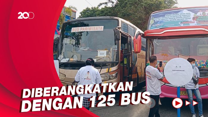 Momen Bobby Nasution Lepas 3.491 Peserta Mudik Gratis di Medan