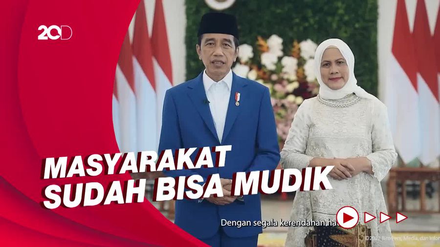 Jokowi dan Iriana Ucapkan Selamat Idul Fitri 1443 H