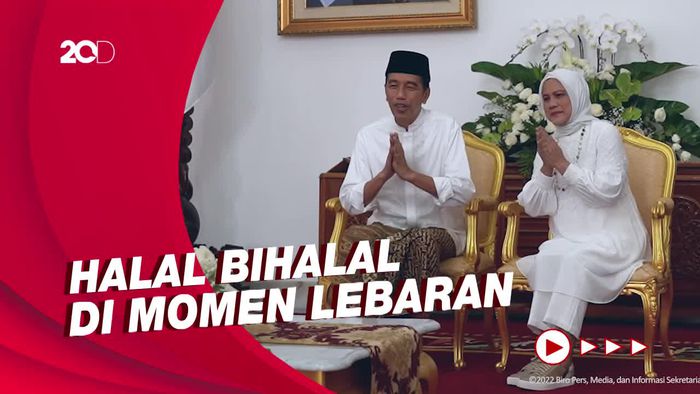 Momen Jokowi-Iriana Video Call Wapres Maruf saat Lebaran