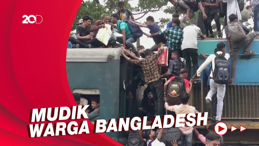 Semrawut! Begini Suasana Mudik Lebaran Warga Bangladesh