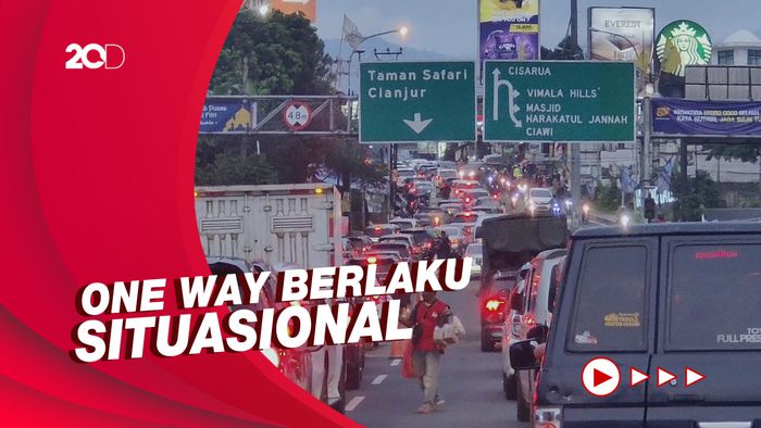 Kemacetan di Puncak Terurai, One Way di Arah Puncak-Jakarta Berakhir