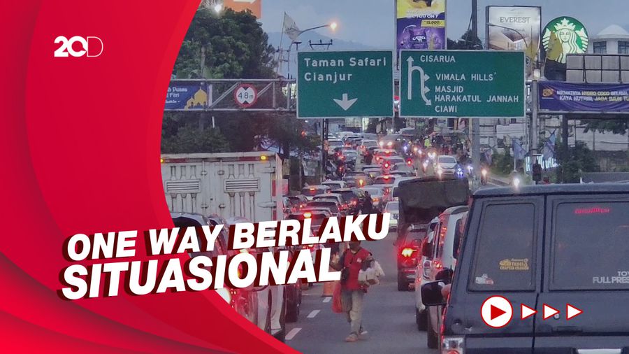 Kemacetan di Puncak Terurai, One Way di Arah Puncak-Jakarta Berakhir