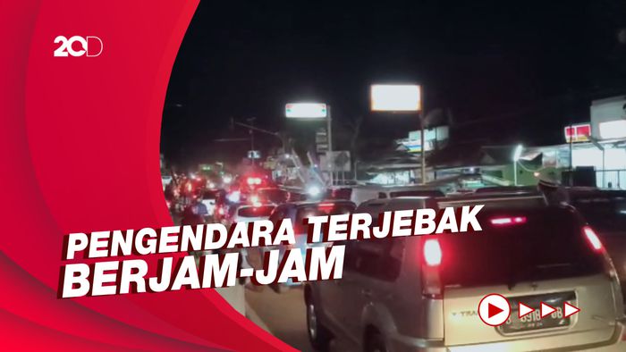 Penampakan Macet Parah Arus Lalin di Cianjur Menuju Bandung