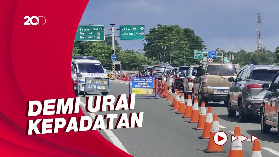 Imbas One Way Puncak-Jakarta, Tol Arah Puncak Macet Parah