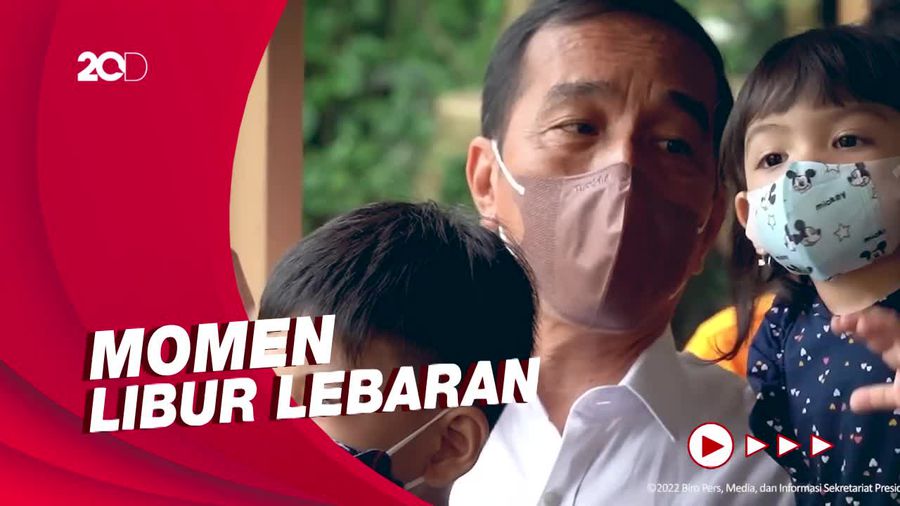 Asyiknya Liburan Jokowi Bersama Cucu di Bali