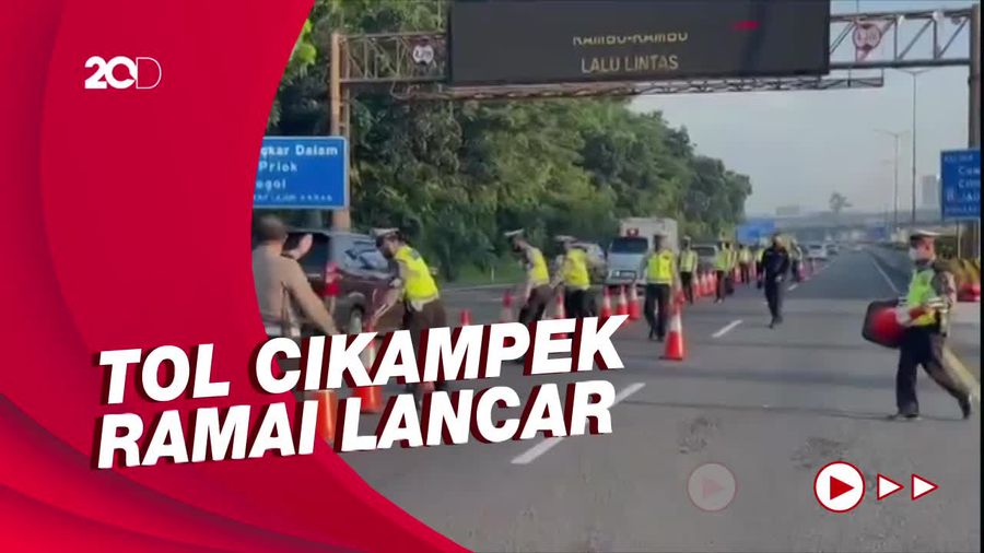 Penampakan One Way GT Kalikangkung Arah Jakarta Mulai Diterapkan