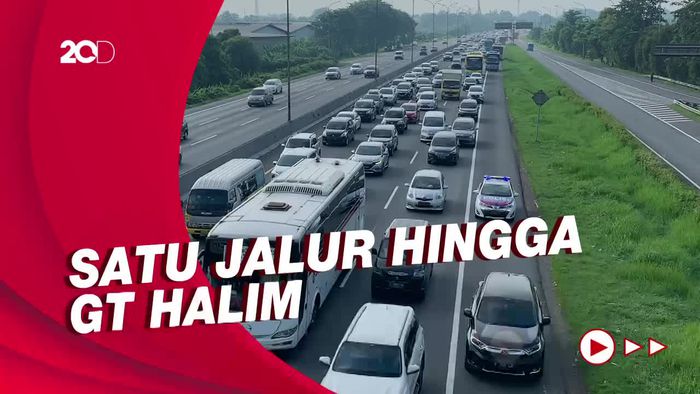 One Way Arus Balik, Tol Jakarta-Cikampek Ramai Lancar