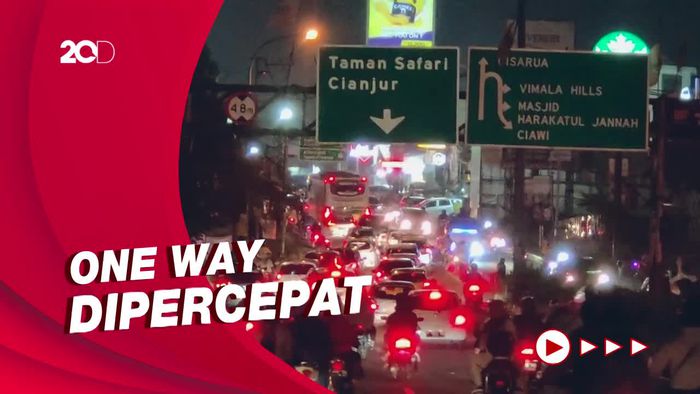 Hari Ini, One Way Puncak Arah Jakarta Dimulai Pukul 11.00 WIB