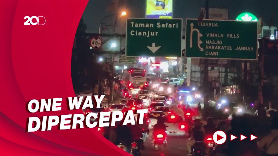 Hari Ini, One Way Puncak Arah Jakarta Dimulai Pukul 11.00 WIB