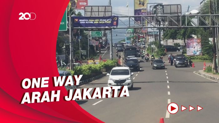 One Way Diterapkan, Lalin Simpang Gadog Puncak Ramai Lancar