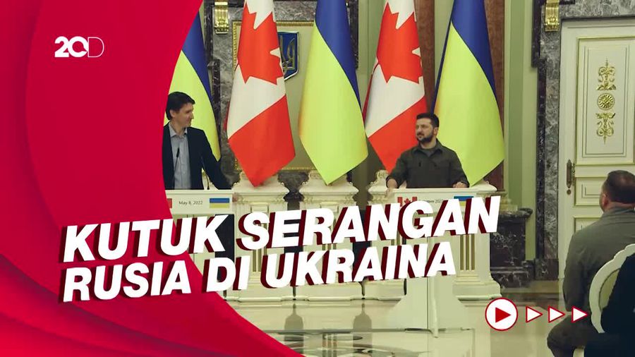 Bertemu Zelensky, PM Kanada Gandakan Bantuan Militer Untuk Ukraina
