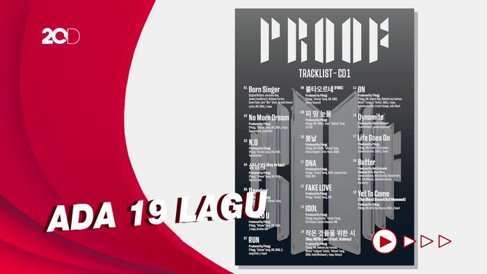 BTS Ungkap Tracklist CD-1 Album Antologi Proof