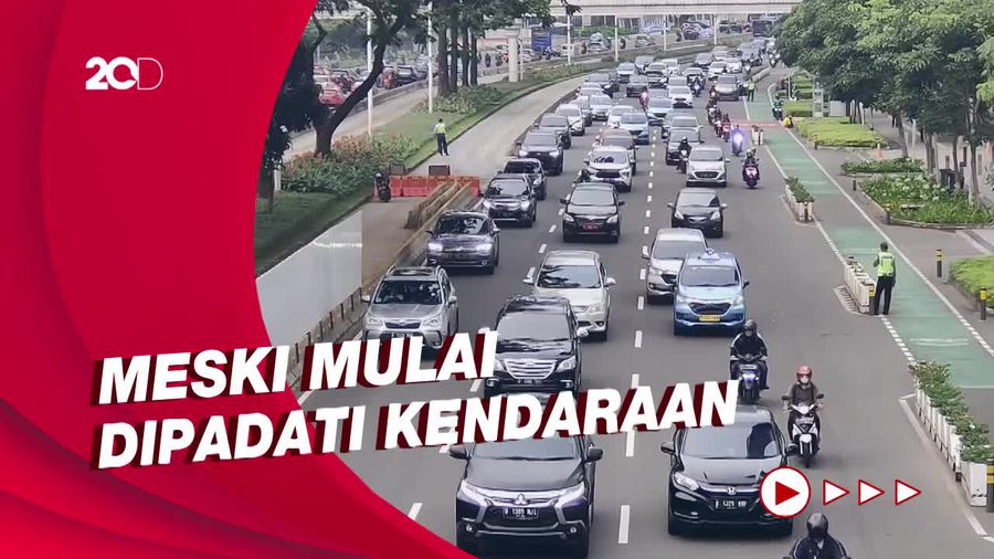 Jalan Jenderal Sudirman Jakarta Pagi Ini Ramai Lancar