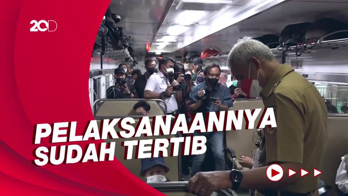 Ganjar Tinjau Arus Balik di Stasiun Poncol: Bagus dan Lancar