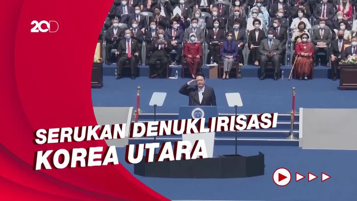 Momen Pelantikan Yoon Suk-yeol Jadi Presiden Korsel, Megawati Hadir