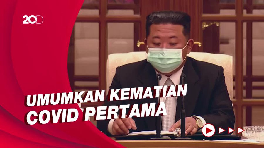Penampilan Perdana Kim Jong Un Pakai Masker saat Korut Darurat Covid