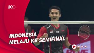 Tonton Lagi Aksi Ginting Hingga Jojo Pecundangi China di Thomas Cup