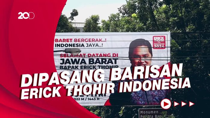 Baliho Erick Thohir for Presiden 2024 Bertebaran di Bandung