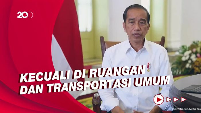 Jokowi Bolehkan Masyarakat Lepas Masker di Luar Ruangan