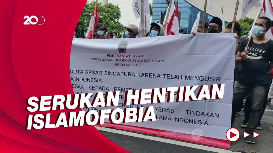 Pendukung UAS Demo Kedubes Singapura, Desak Dubes Minta Maaf