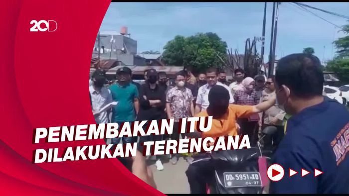 Rekonstruksi Detik-detik Penembakan Petugas Dishub Makassar