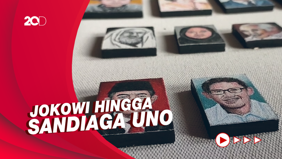 Unik! Pelukis Garut Bikin Lukisan Para Pesohor Pakai Cutter