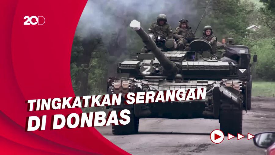 Kendaraan Tempur Rusia Terlihat di Donetsk Bawa Pasukan Pendukung