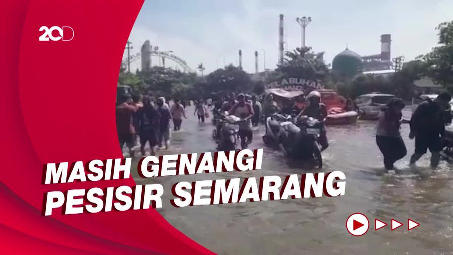 Penampakan Terkini Banjir Rob di Pelabuhan Tanjung Emas Semarang