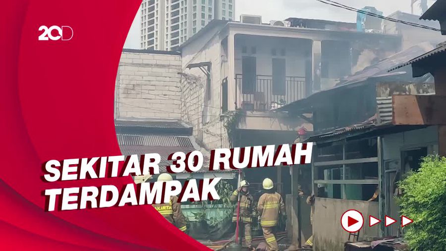 Permukiman Padat di Kebayoran Lama Terbakar, Diduga Korsleting Listrik