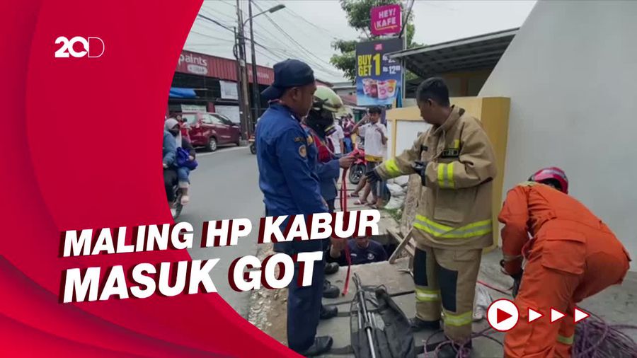 Mencari Jejak Maling HP yang Kabur ke Got di Cijantung Jaktim