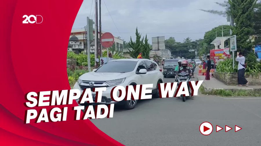 Simpang Gadog Ramai Lancar, Lalin Kembali Dua Arah