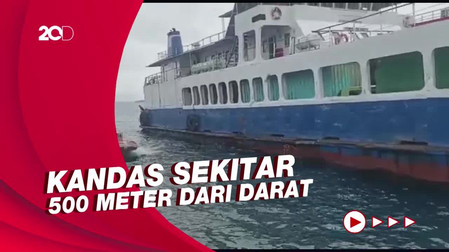 Hendak Bersandar, KMP Trisakti Adinda Kandas di Perairan Gilimanuk