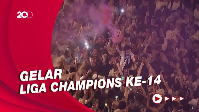 Momen Ribuan Fans Madrid Turun ke Jalan Rayakan Gelar Liga Champions