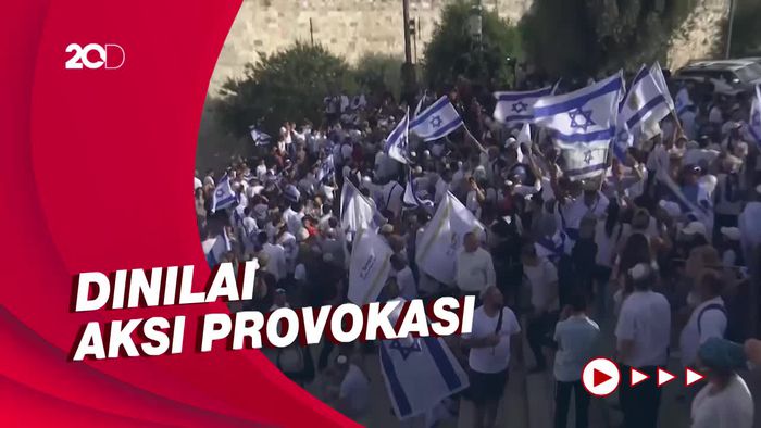 Israel Gelar Pawai Bendera Kontroversi di Yerusalem