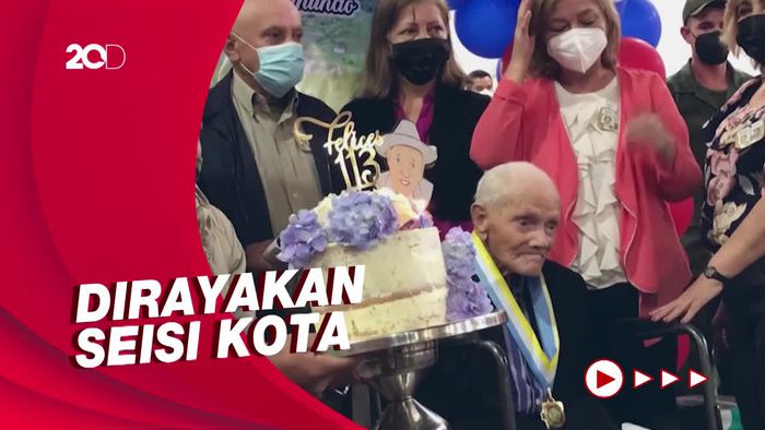 Pria Tertua di Dunia Rayakan Ulang Tahun ke-113