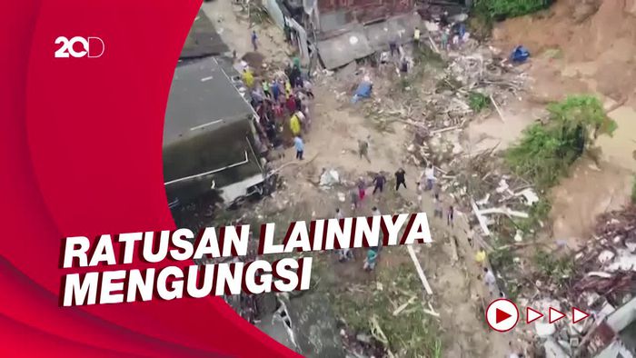 44 Orang Tewas Tersapu Banjir dan Tanah Longsor di Brasil